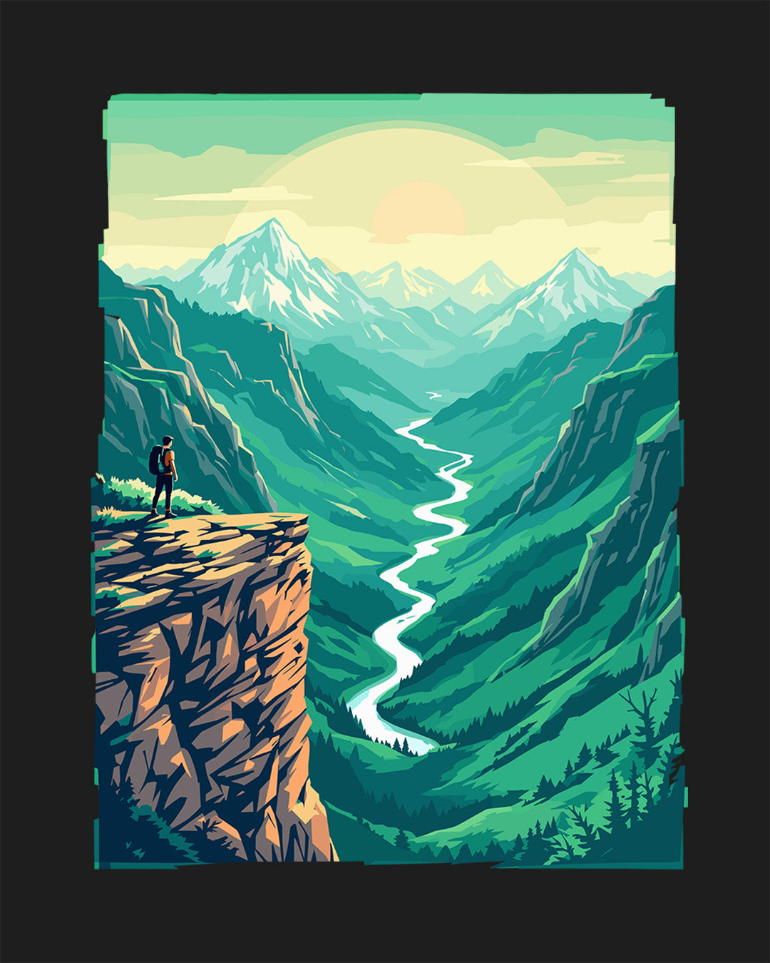 Mountain View - Man Shirt