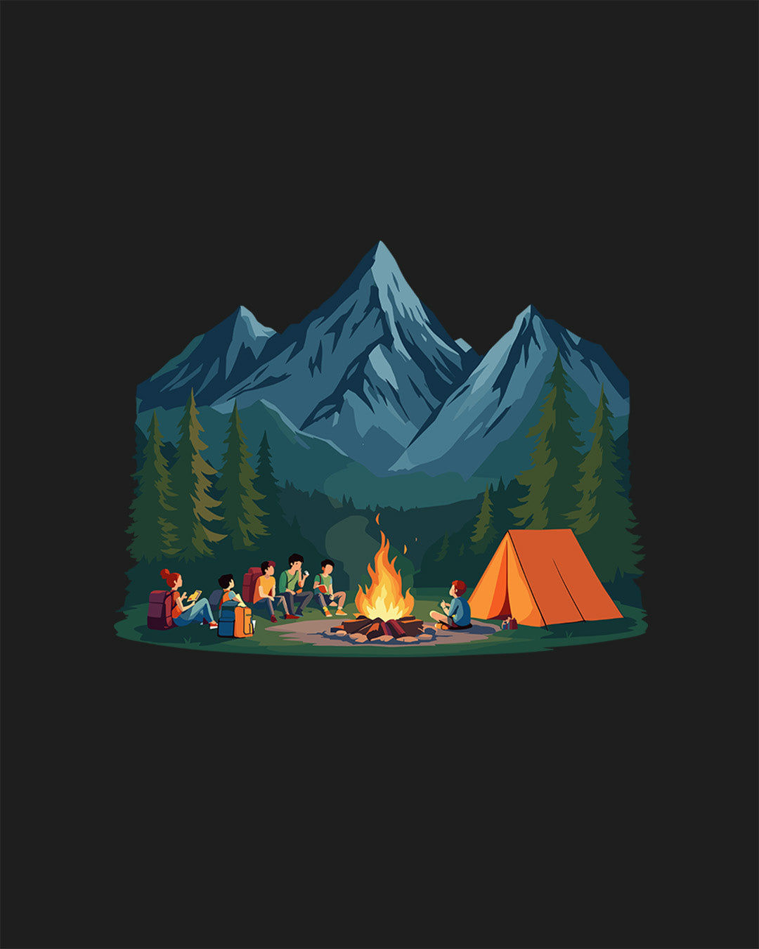 Chill Campfire - Man Shirt