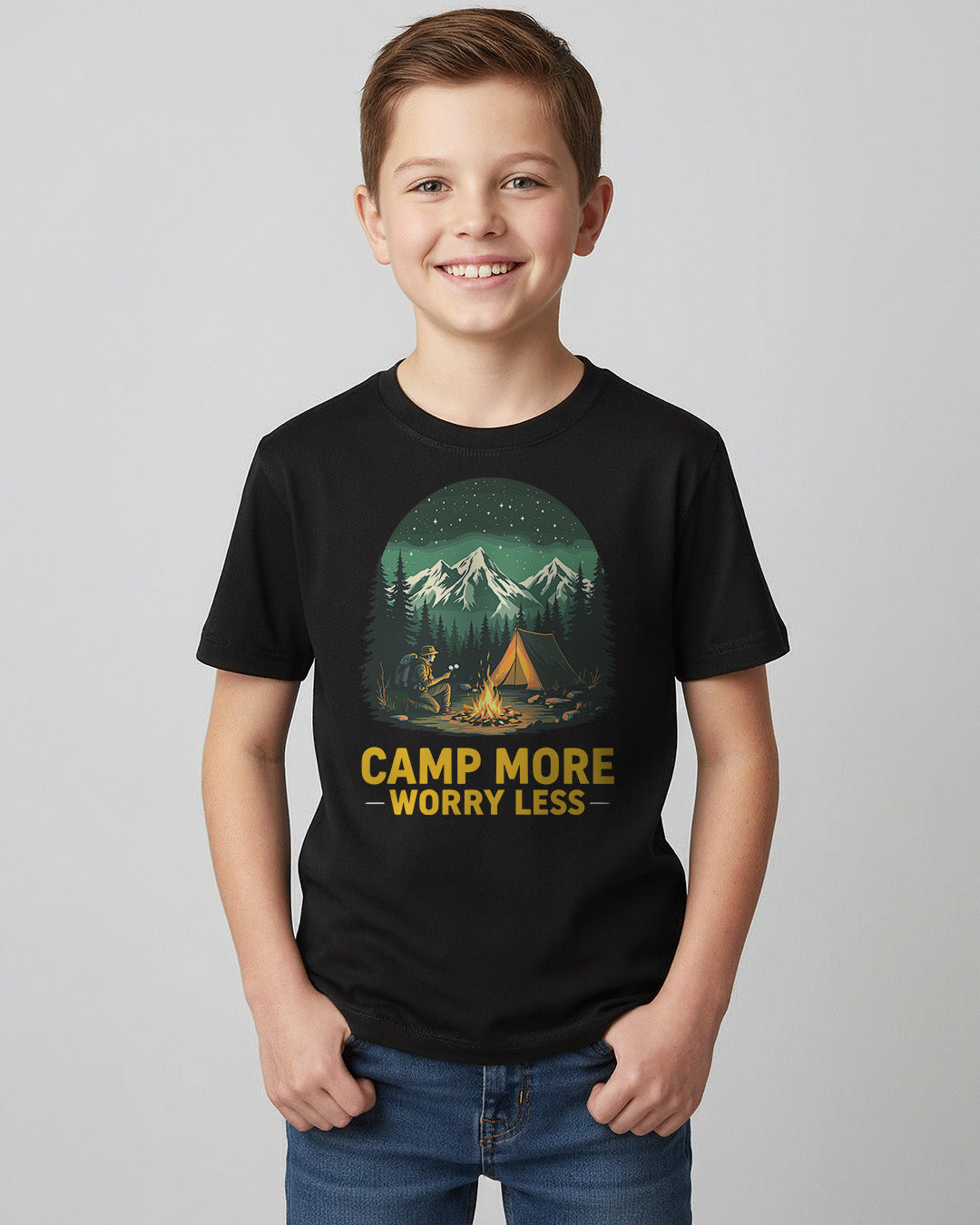 Camp More Worry Less - Kids Shirt