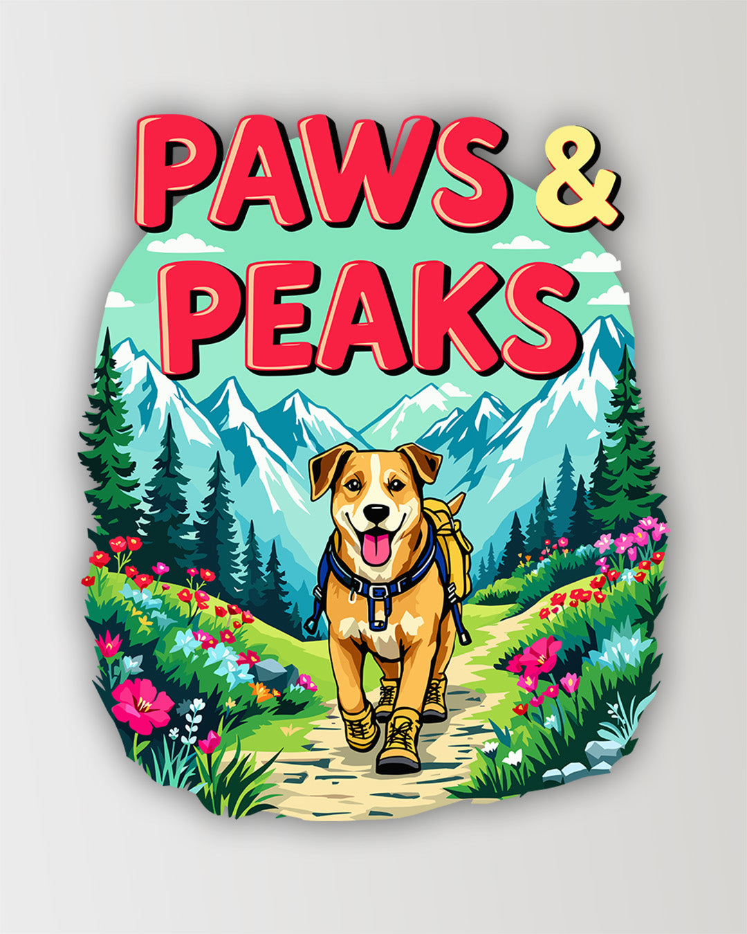 Paws and Peaks - Sticker