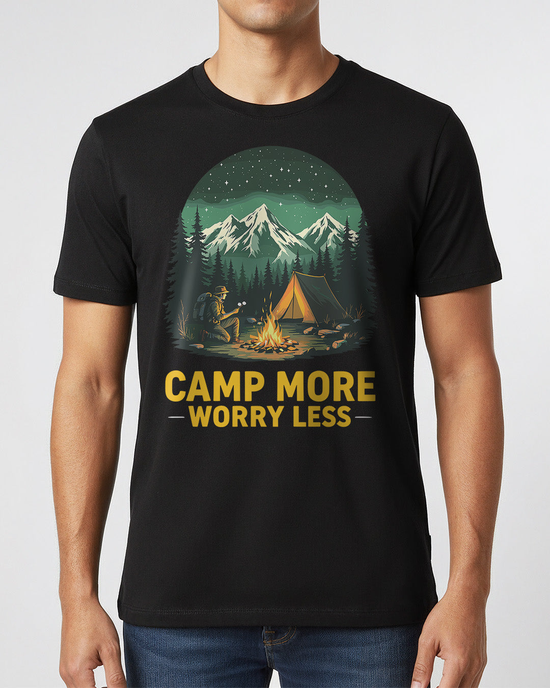 Camp More Worry Less - Man Shirt