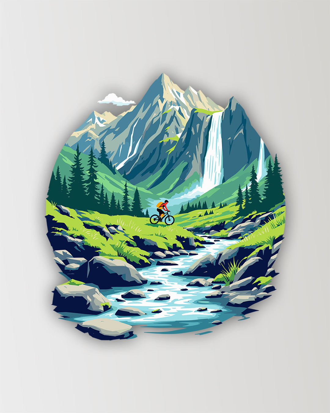 Mountain Bike Road - Sticker